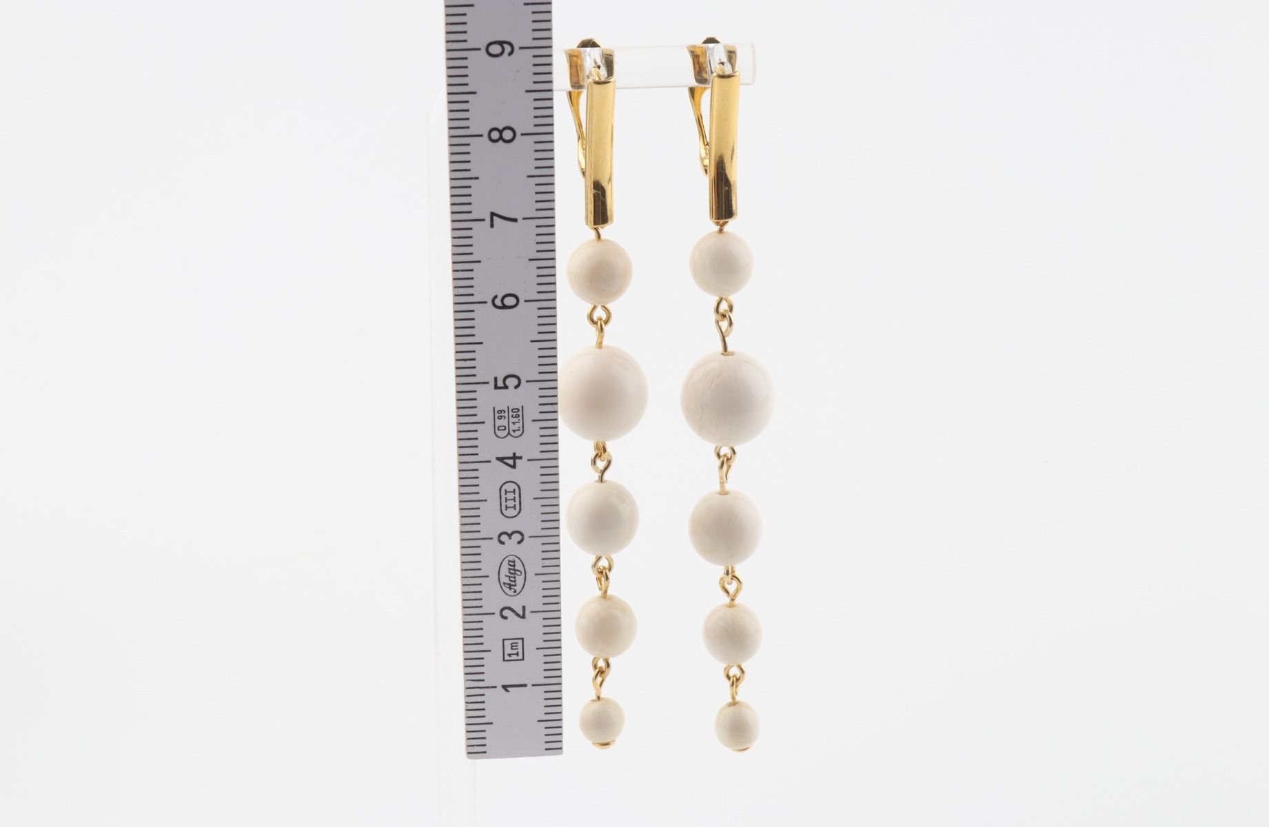 Long Graduated Mammoth Ivory Earrings
