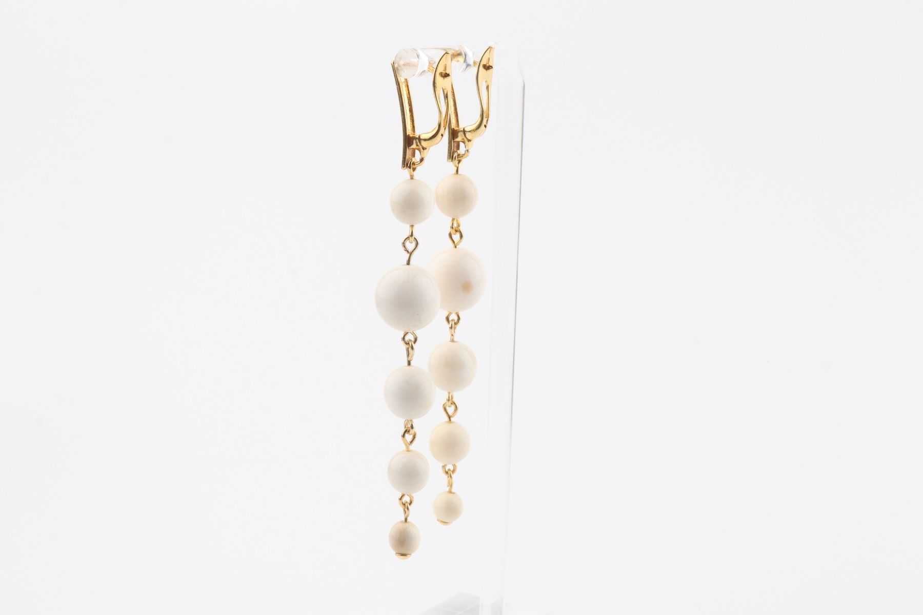 Long Graduated Mammoth Ivory Earrings