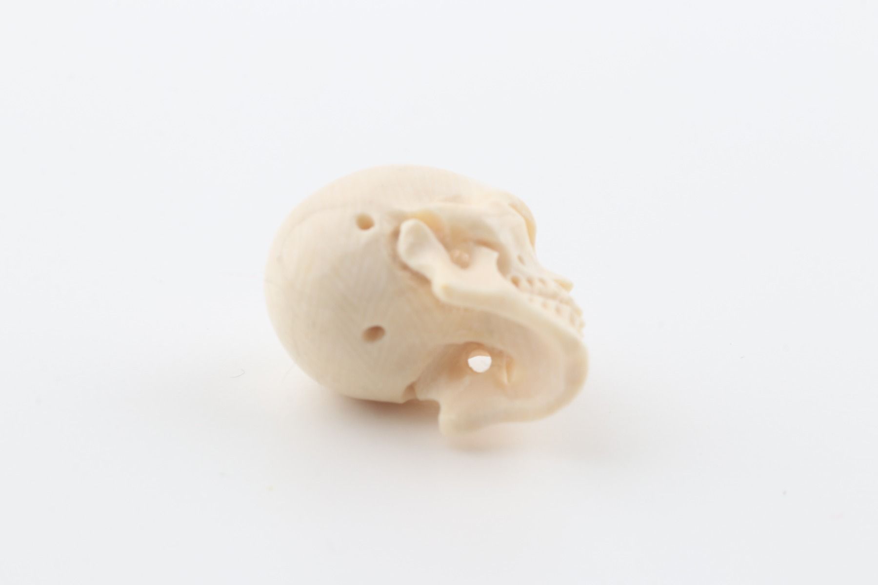 Hand carved mammoth ivory skull