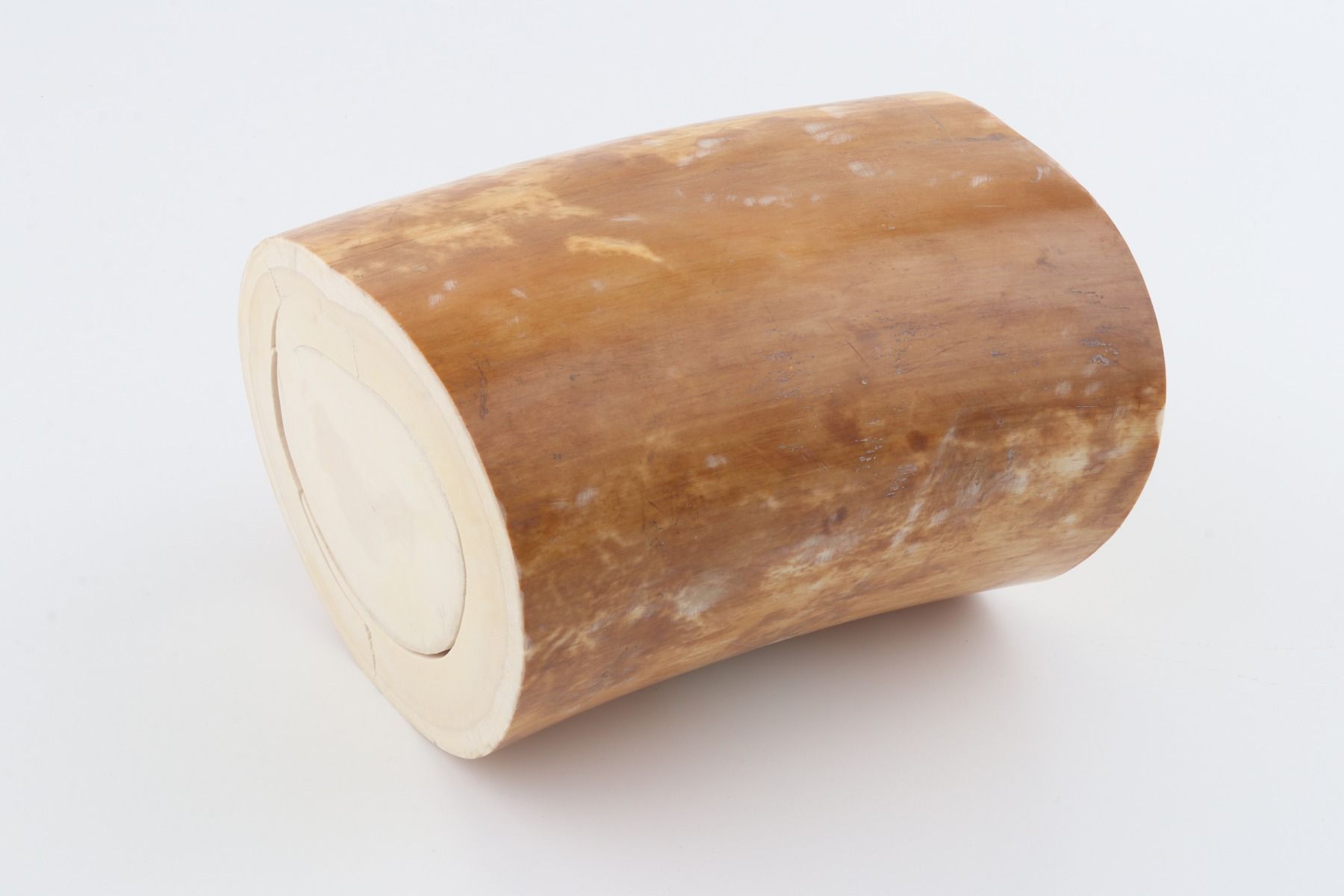 Round mammoth ivory piece