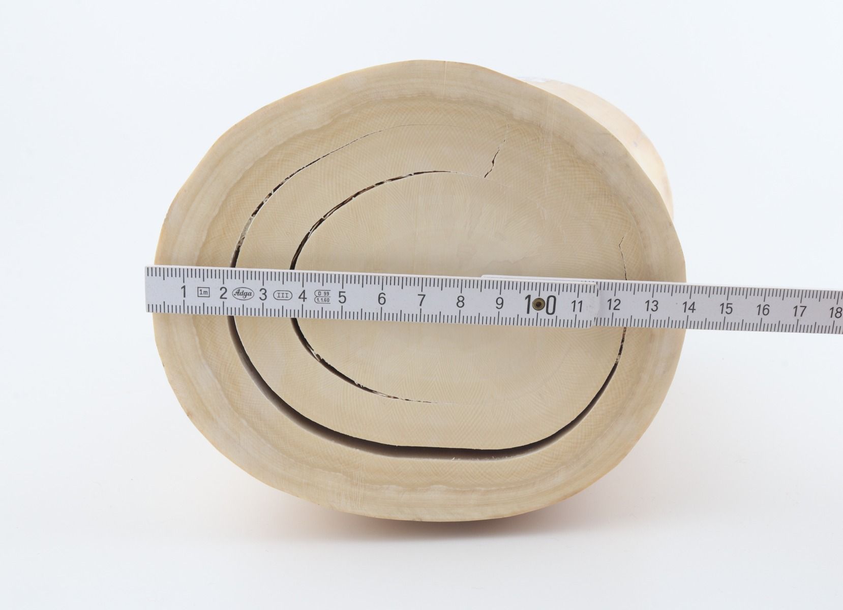 Round mammoth tusk piece