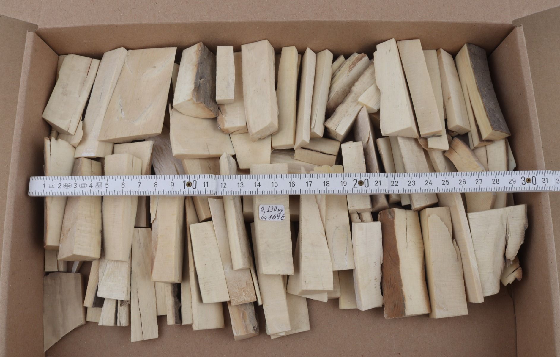 White mammoth ivory offcuts