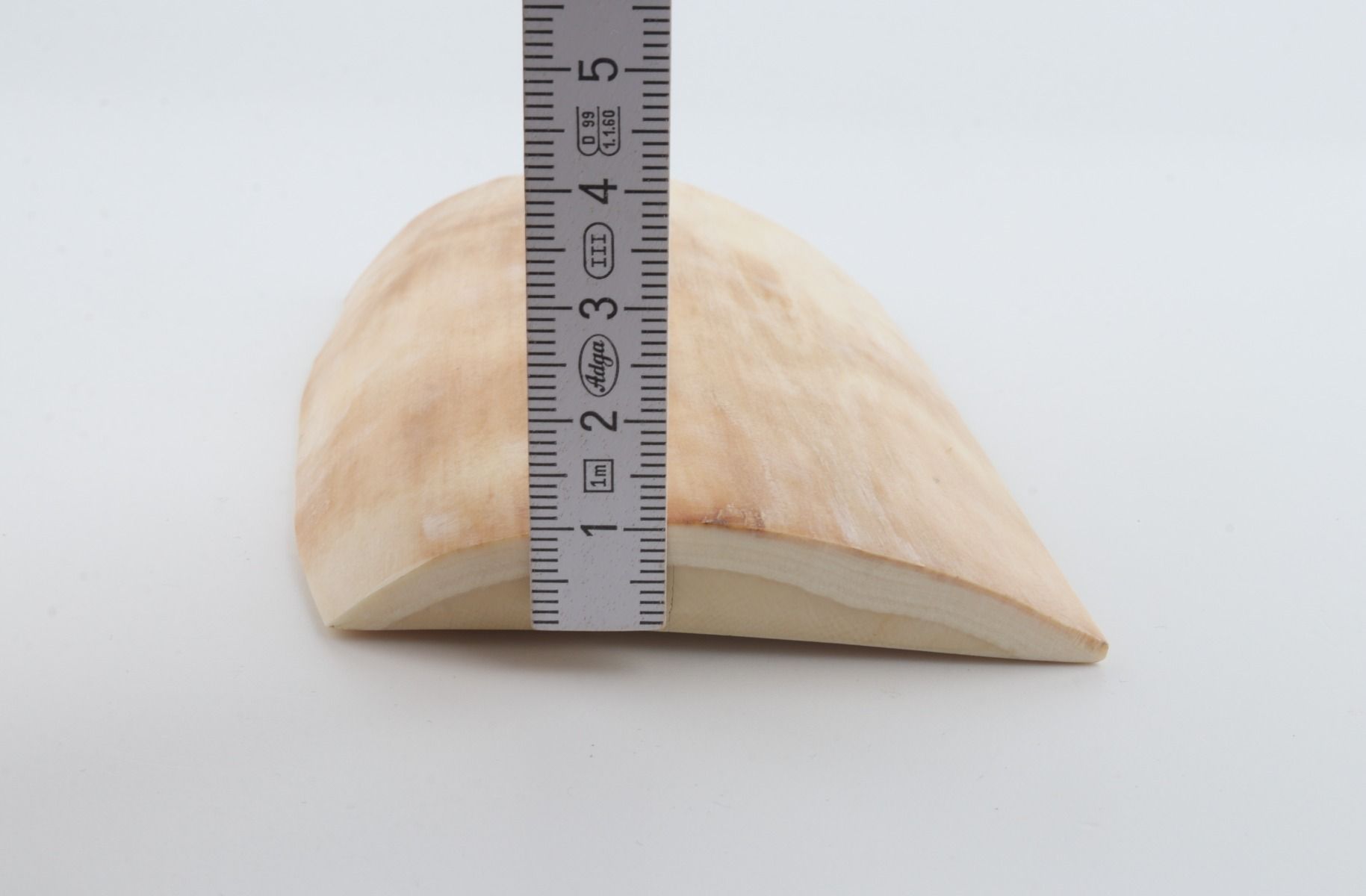 White mammoth ivory piece