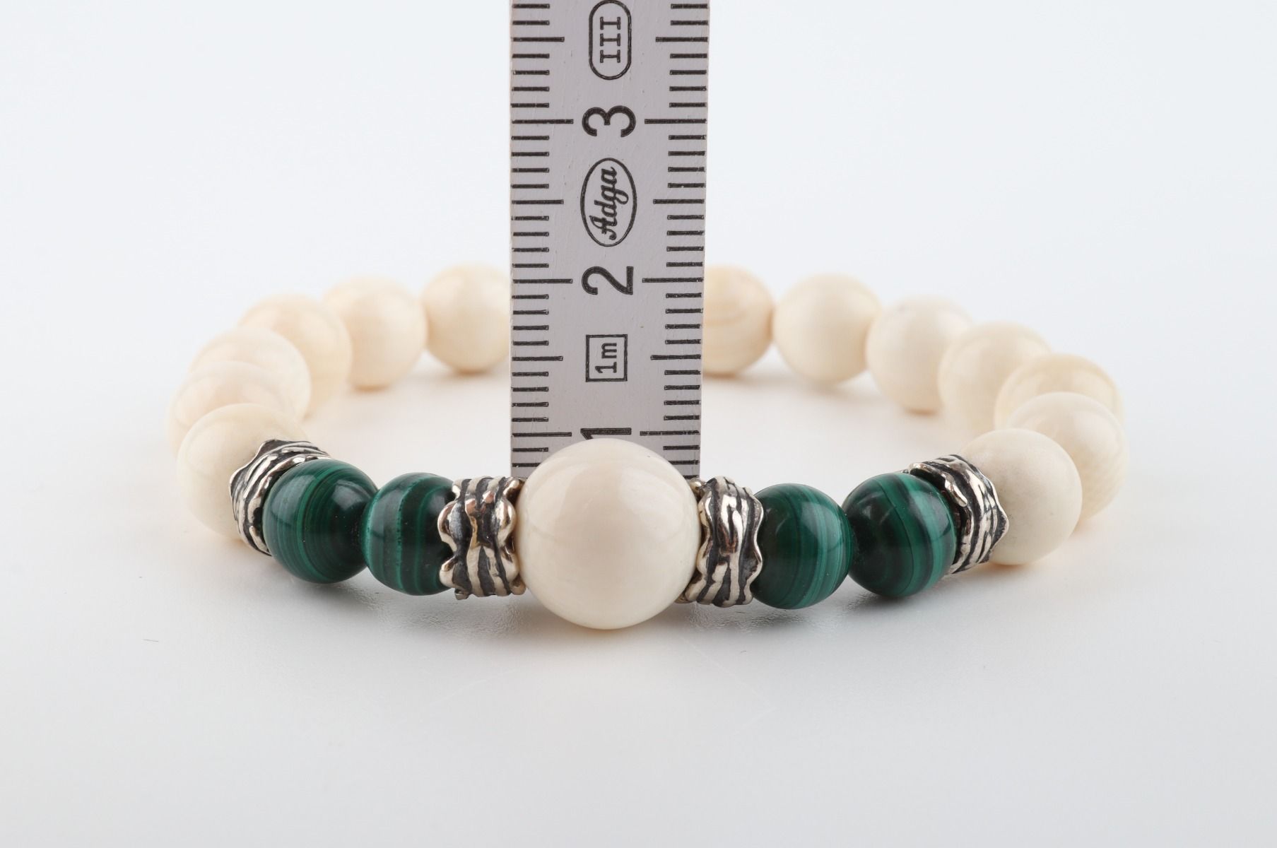 The Cleo Green Bracelet With Oxidized Silver
