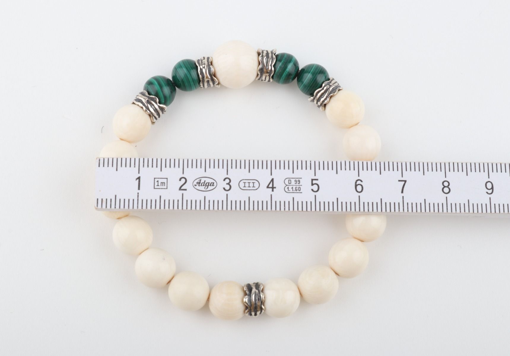 The Cleo Green Bracelet With Oxidized Silver
