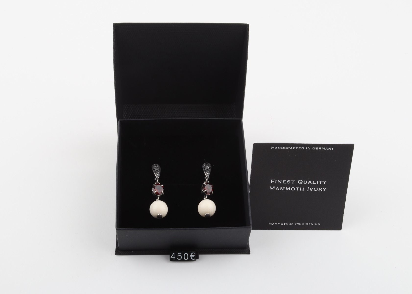 Garnet Filigree Earrings