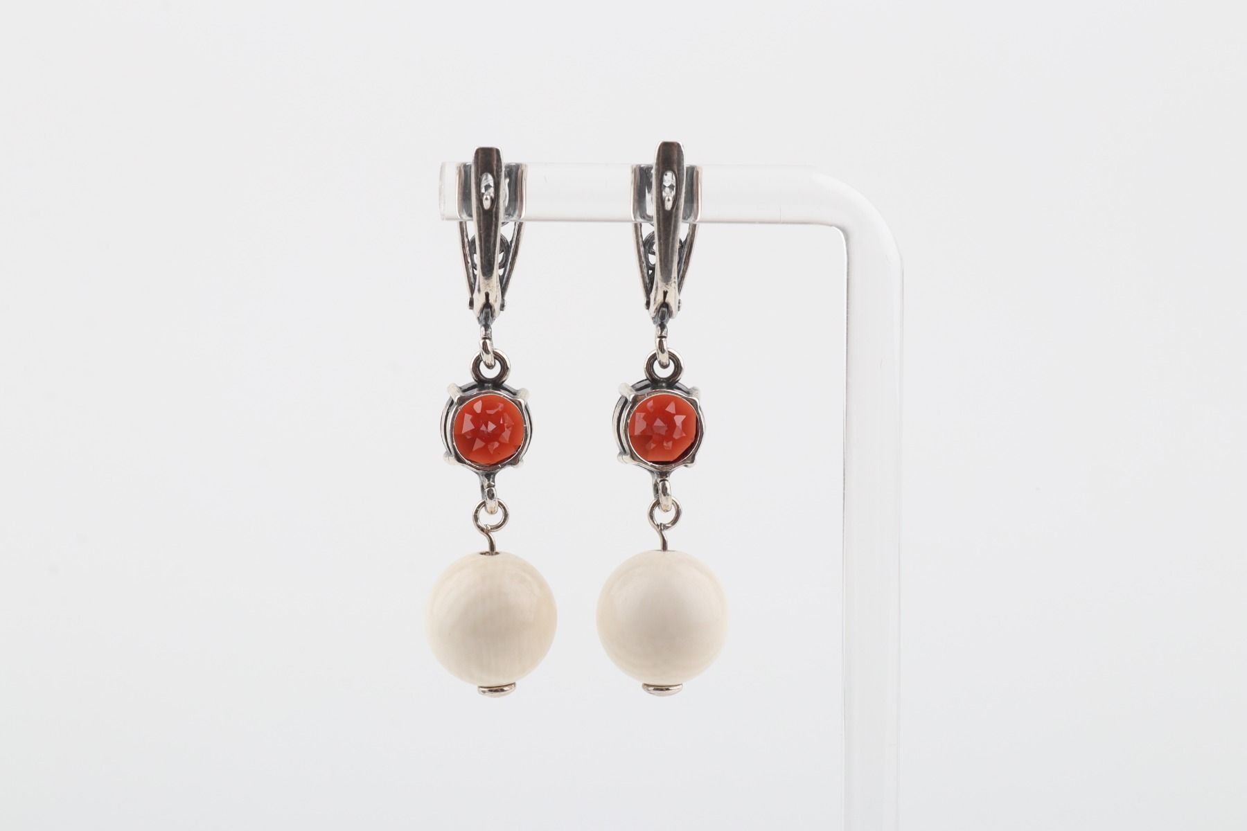 Garnet Filigree Earrings