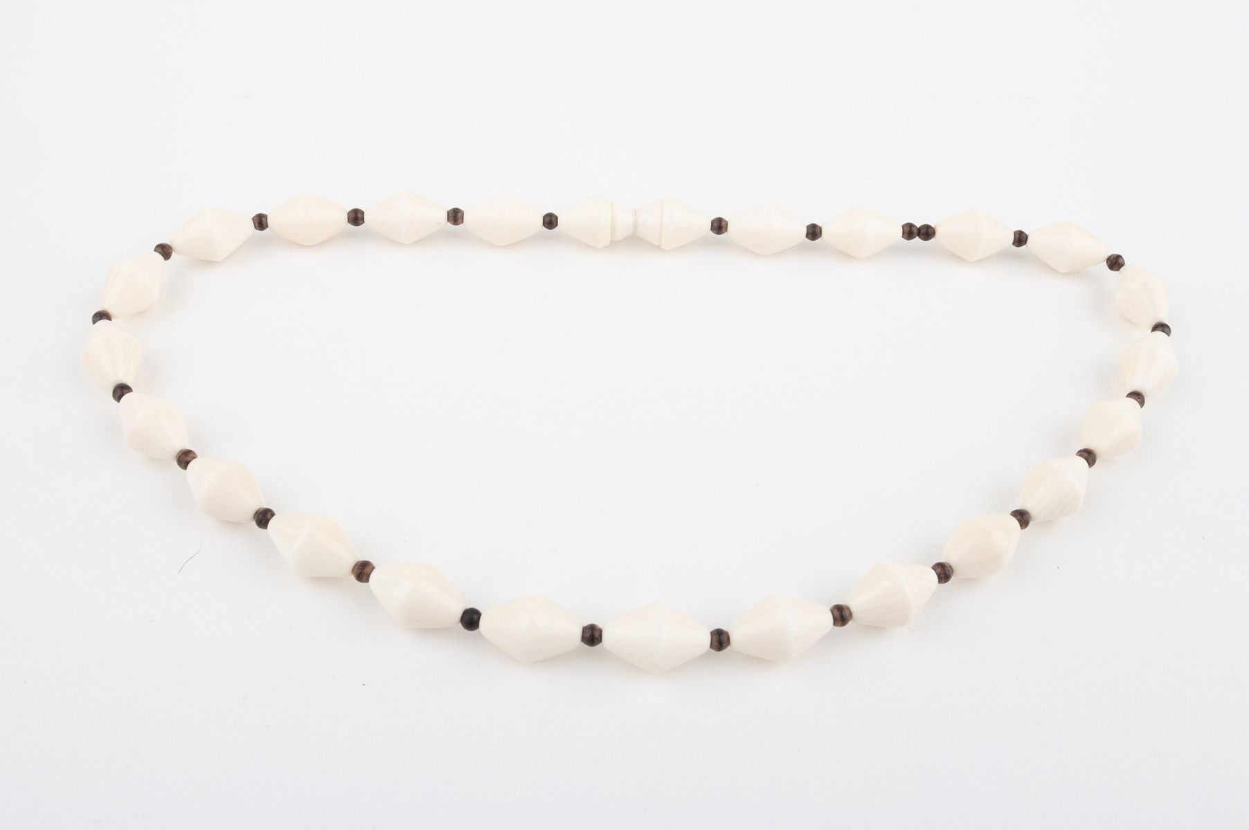 Mammoth Ivory & Garnet Necklace