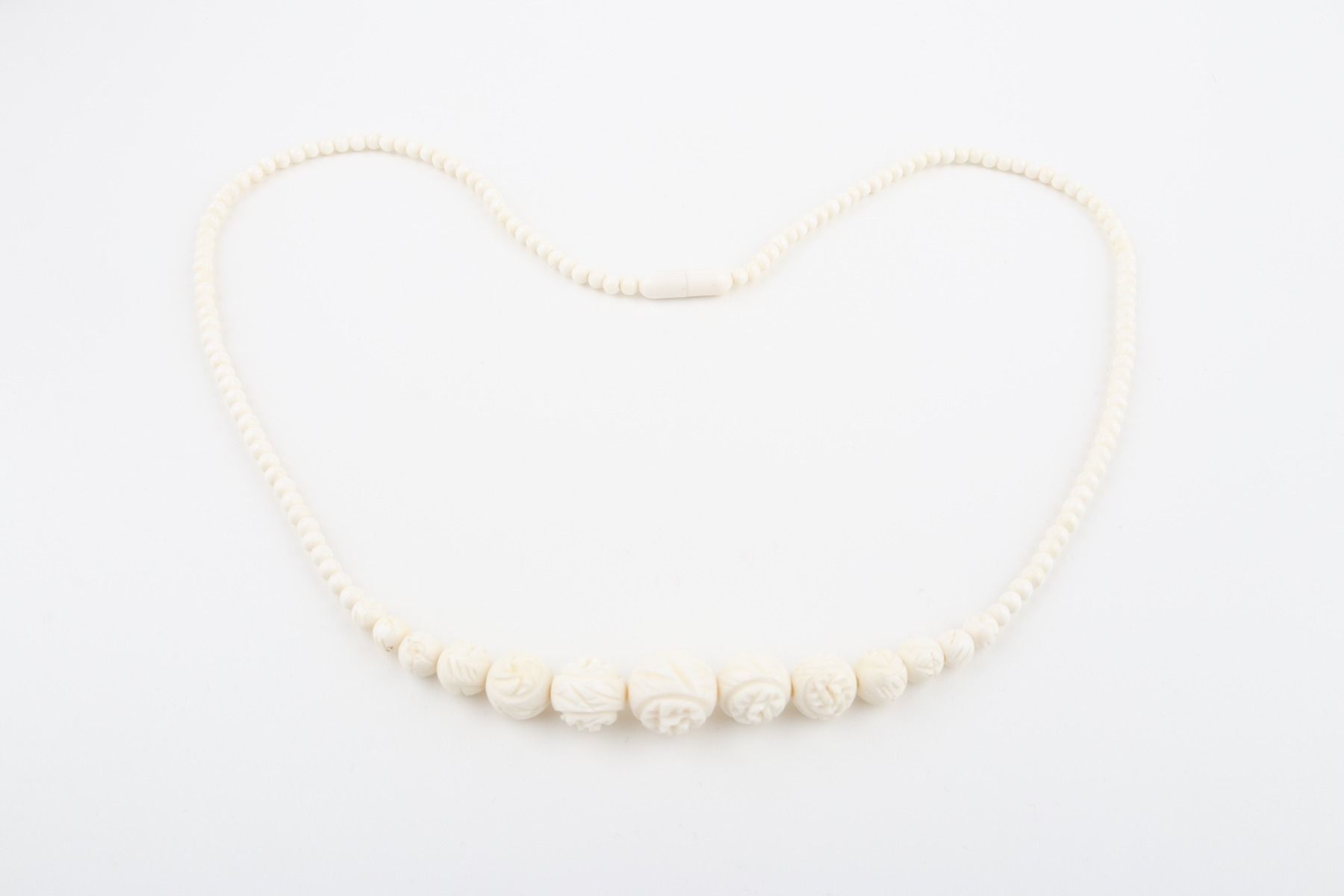 Small Mammoth Ivory Rose Necklace