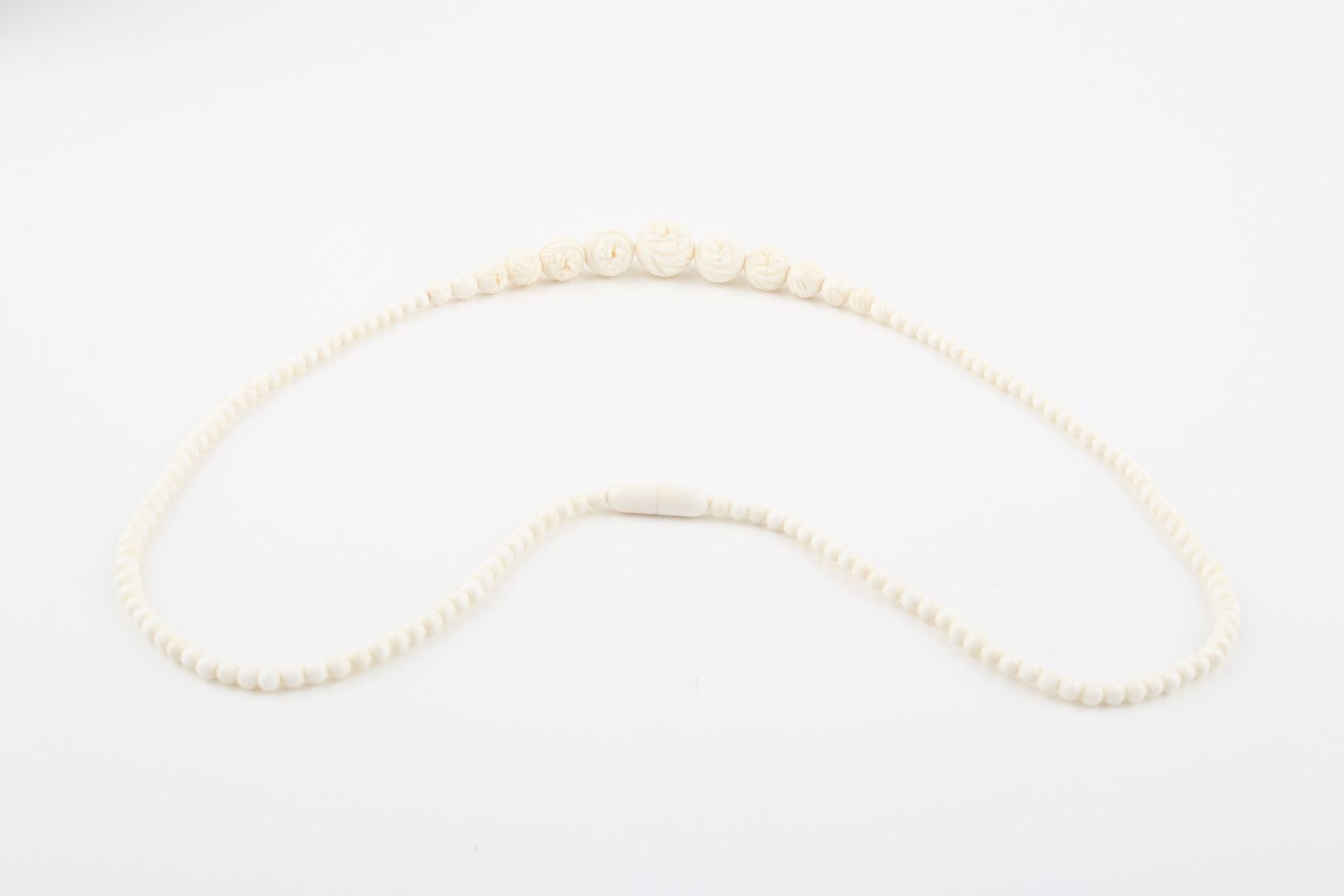 Small Mammoth Ivory Rose Necklace