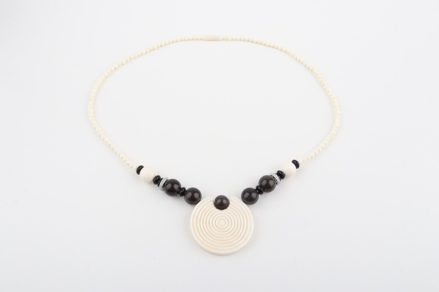 Mammoth Ivory & Agate Statement Necklace