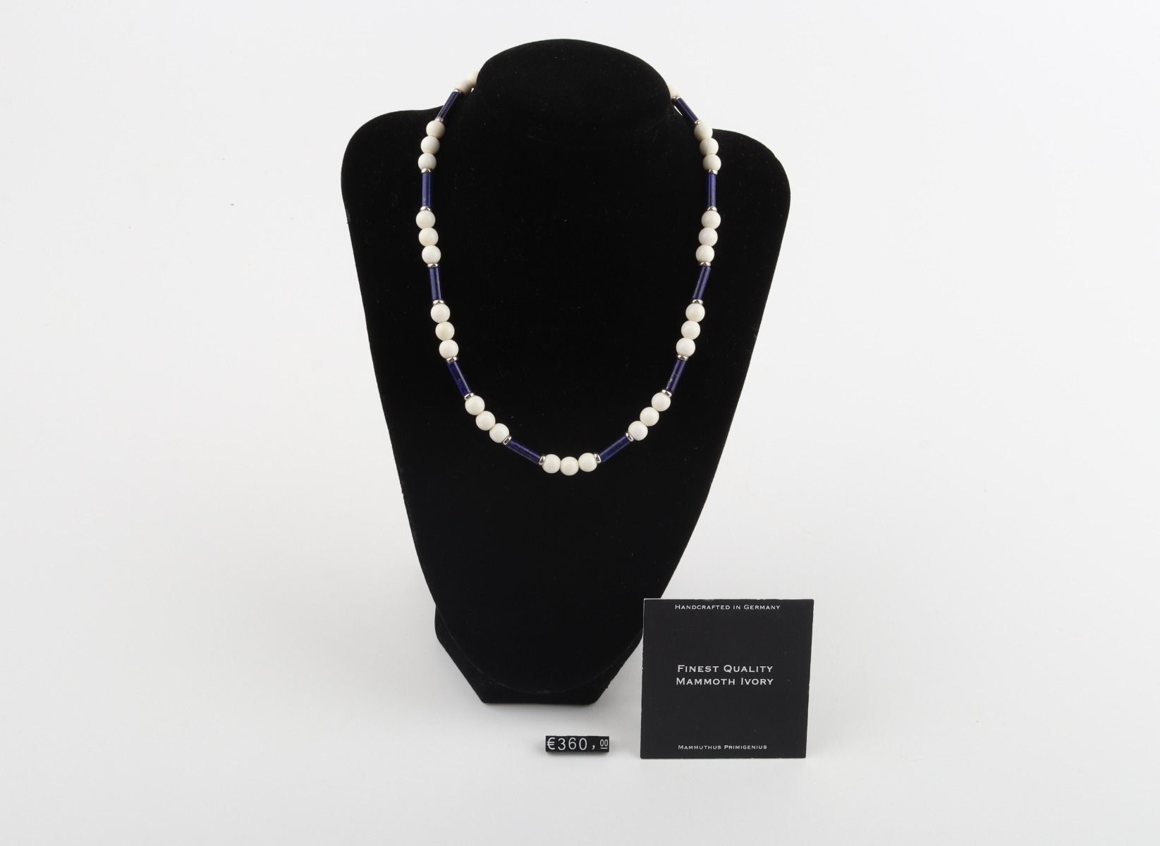 Mammoth Ivory and Lapis Lazuli Necklace