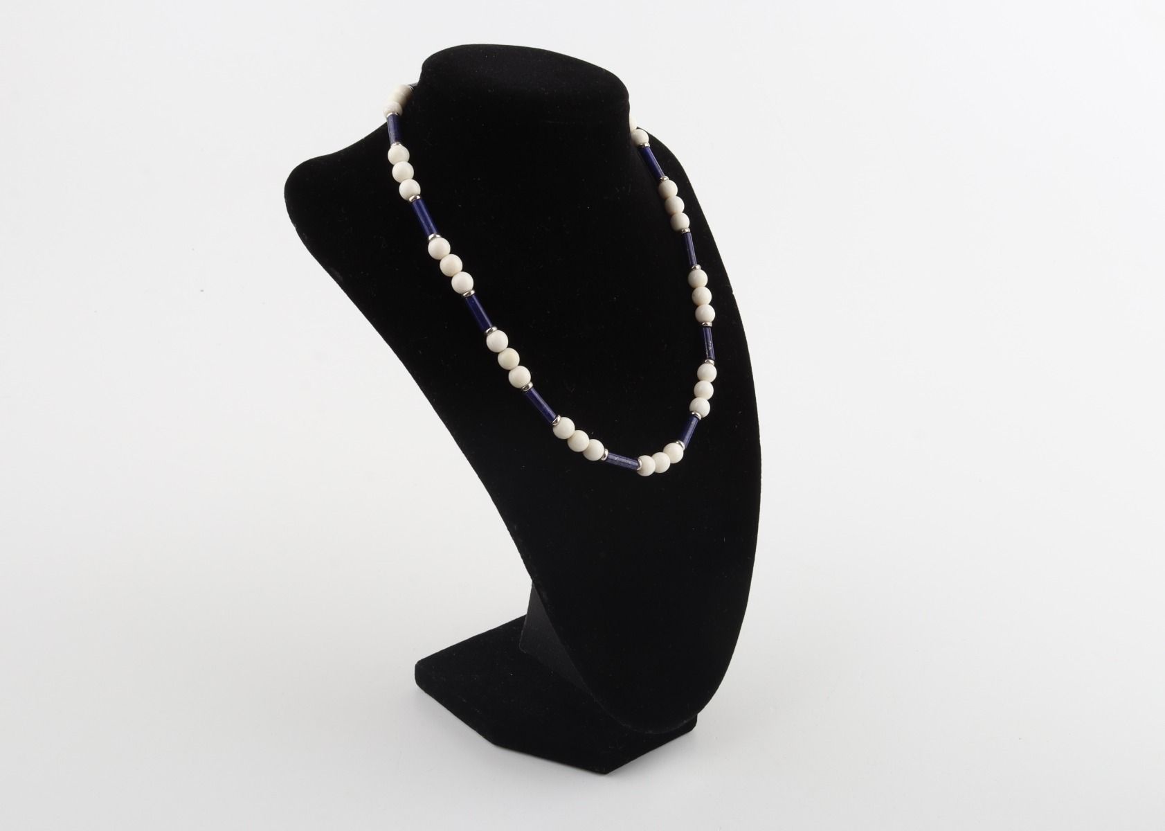 Mammoth Ivory and Lapis Lazuli Necklace