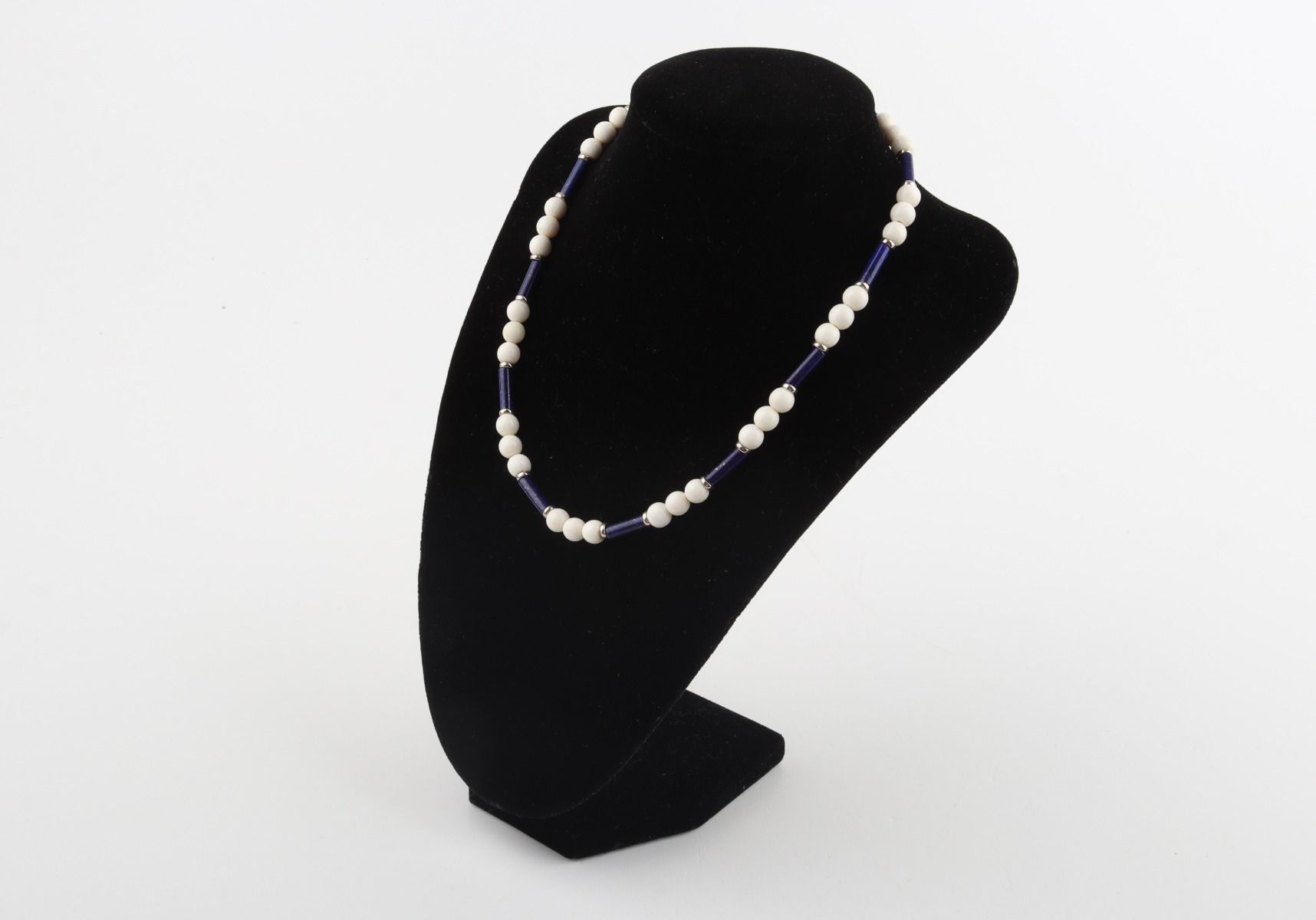 Mammoth Ivory and Lapis Lazuli Necklace