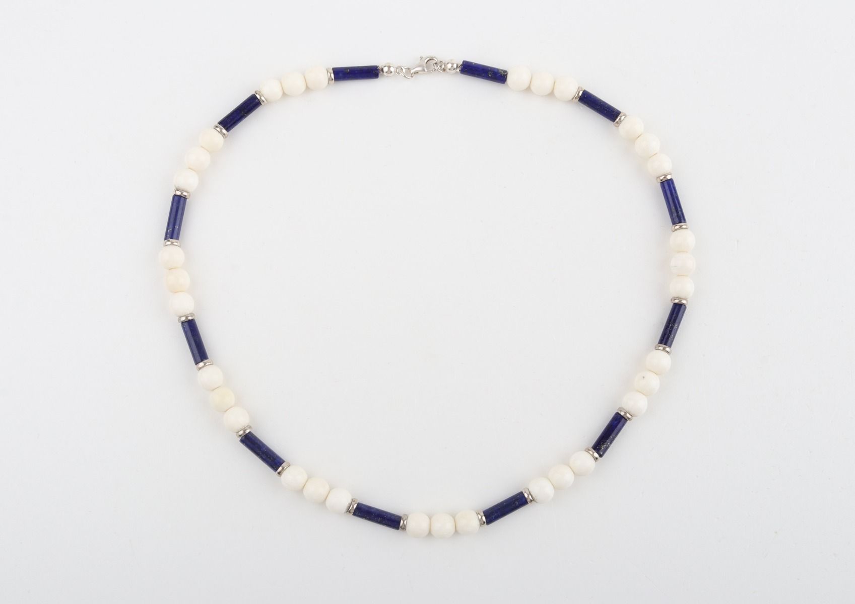 Mammoth Ivory and Lapis Lazuli Necklace