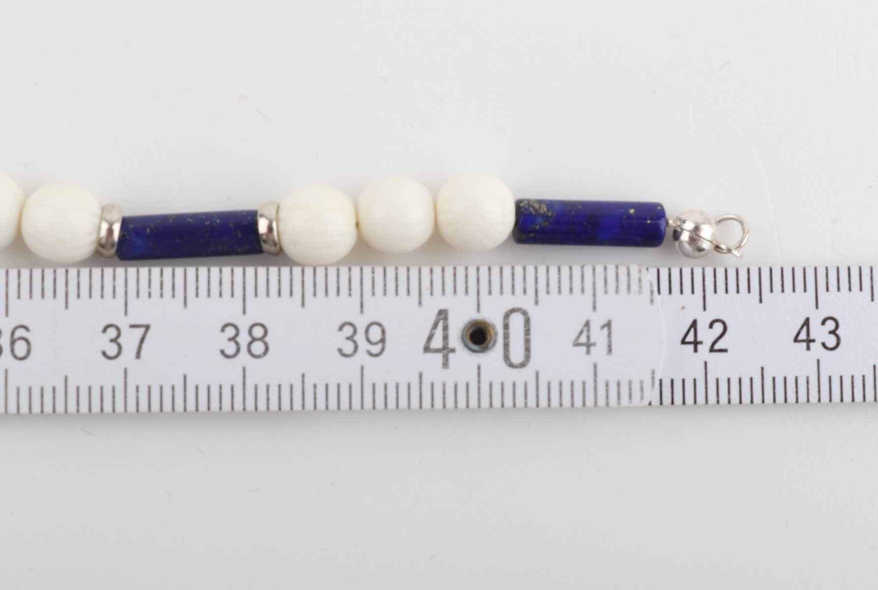 Mammoth Ivory and Lapis Lazuli Necklace