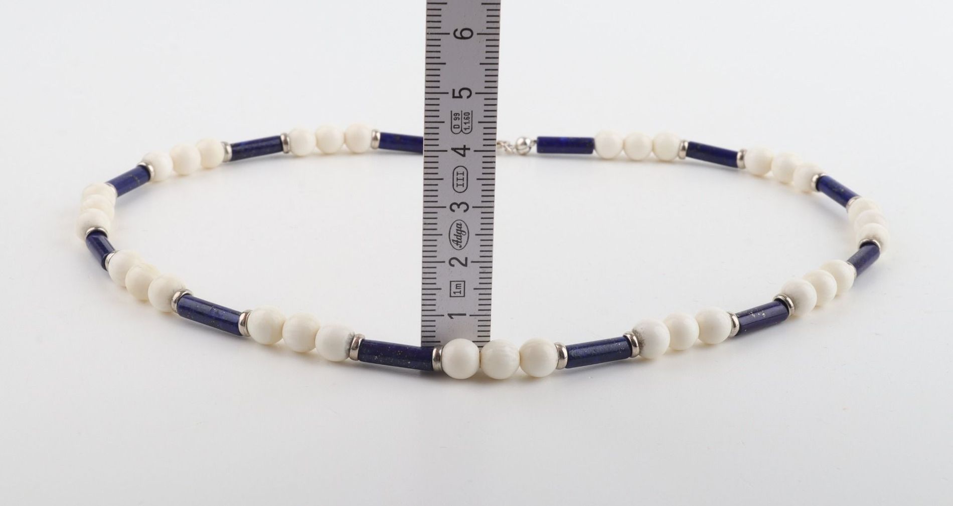 Mammoth Ivory and Lapis Lazuli Necklace