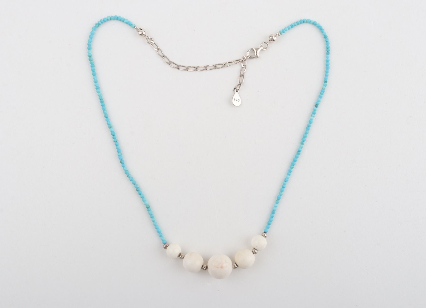 Mammoth Ivory and Turquoise Necklace
