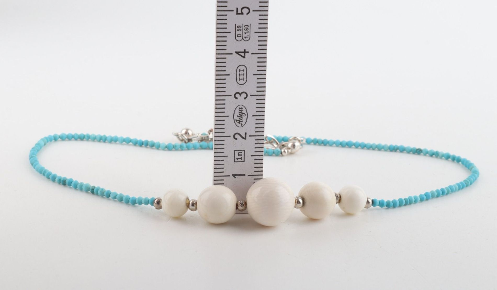 Mammoth Ivory and Turquoise Necklace