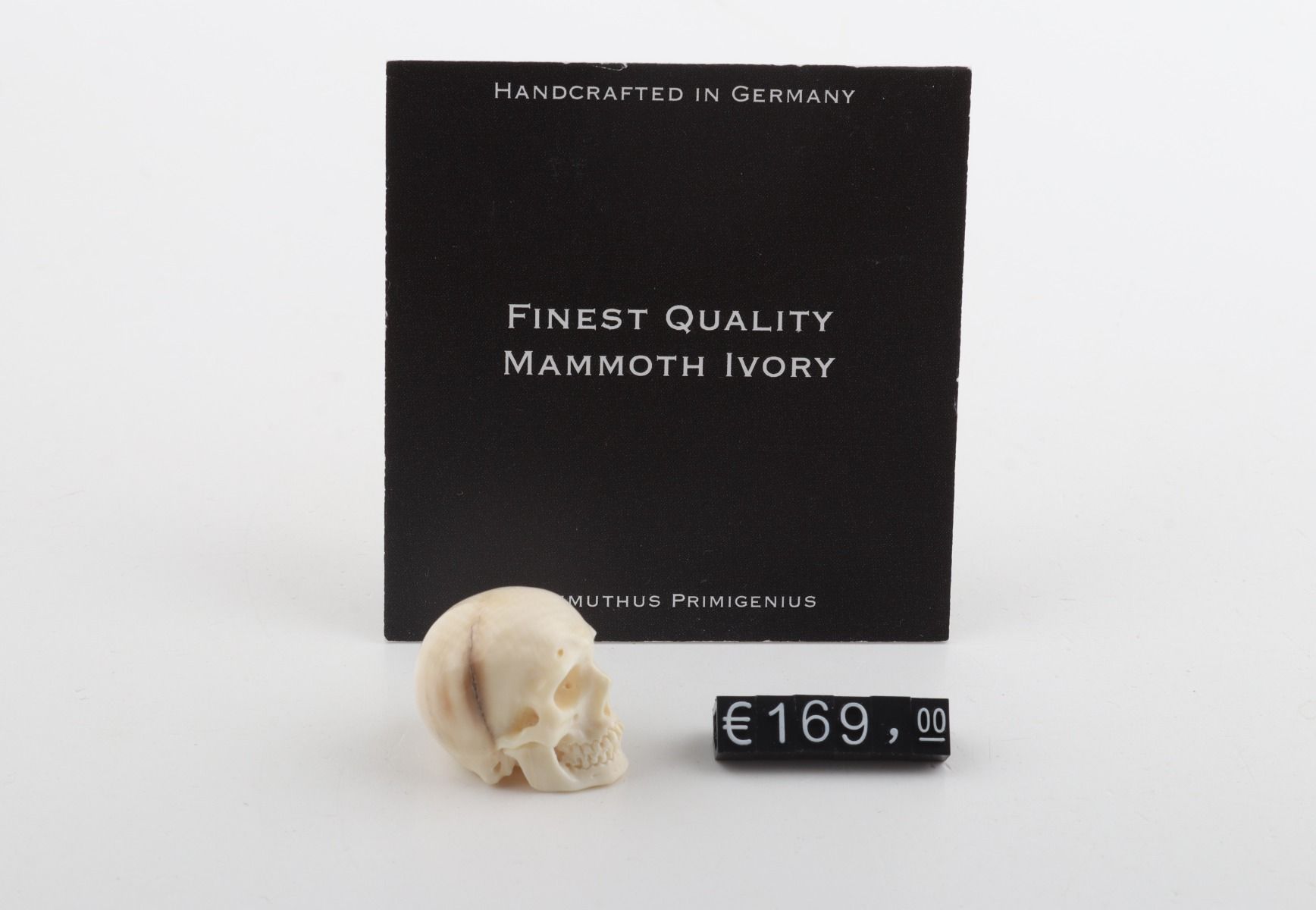 Hand carved mammoth ivory skull