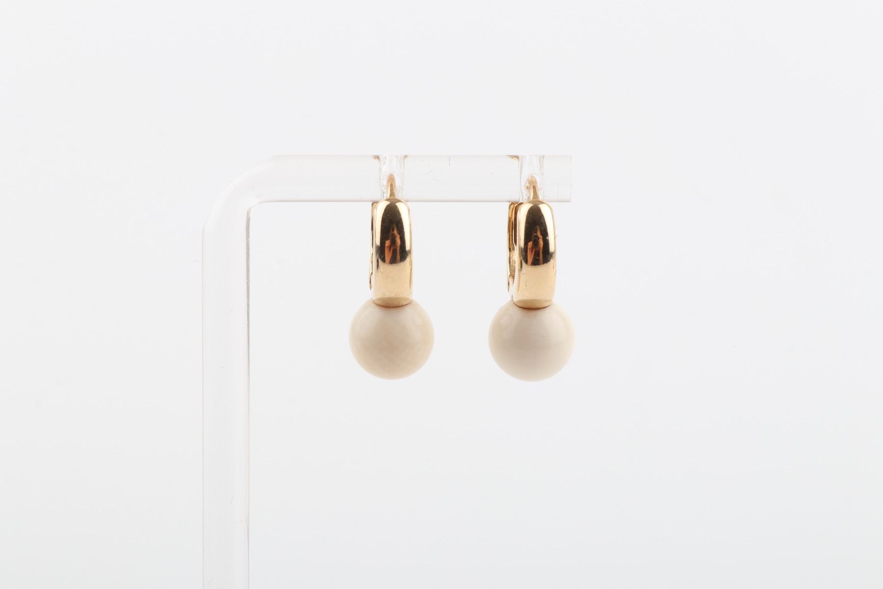 Minimalistic Mammoth Ivory Hoops