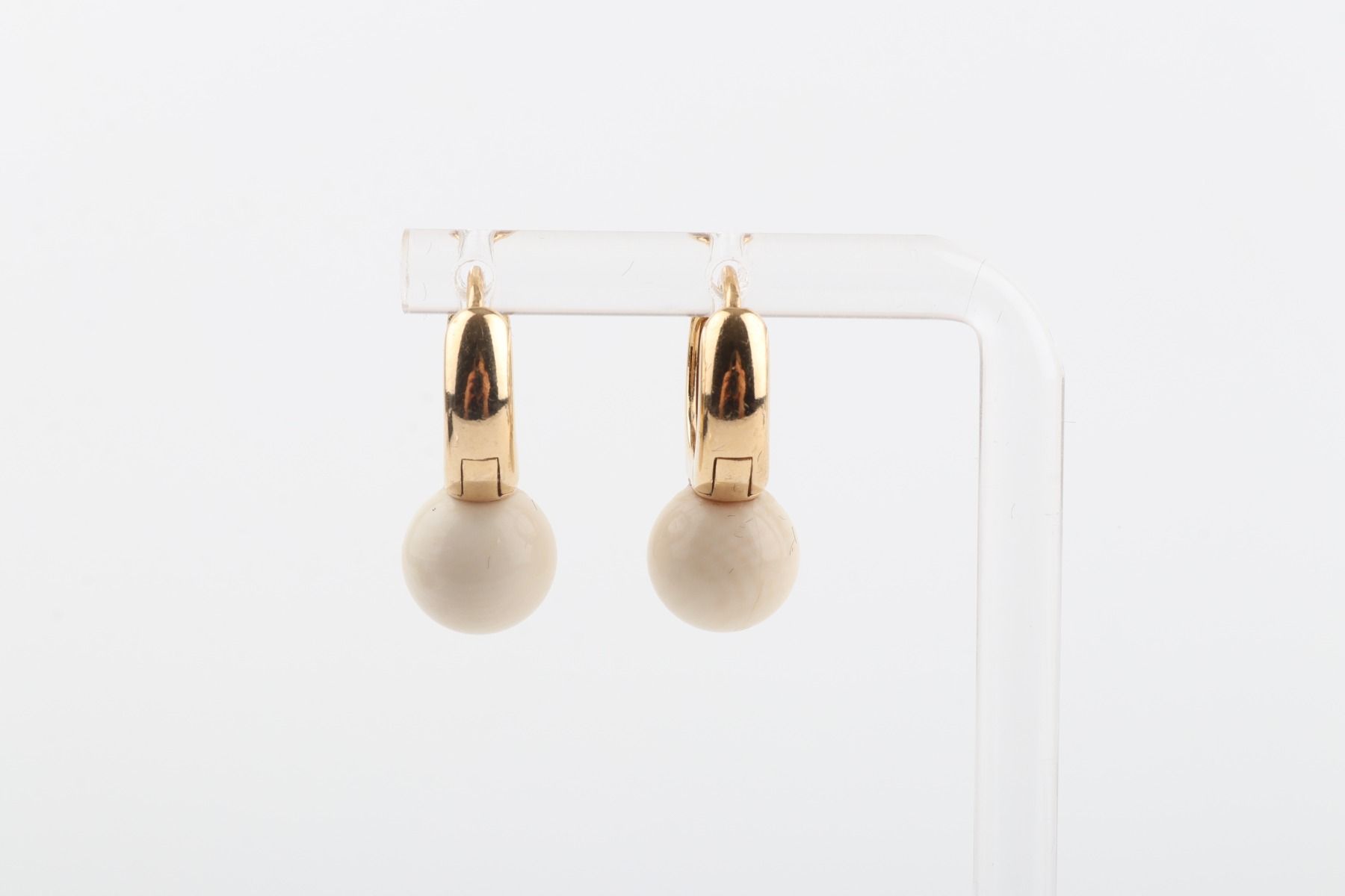 Minimalistic Mammoth Ivory Hoops