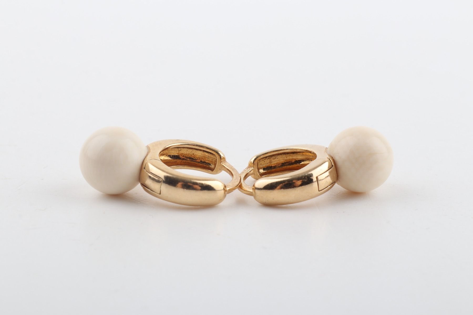 Minimalistic Mammoth Ivory Hoops