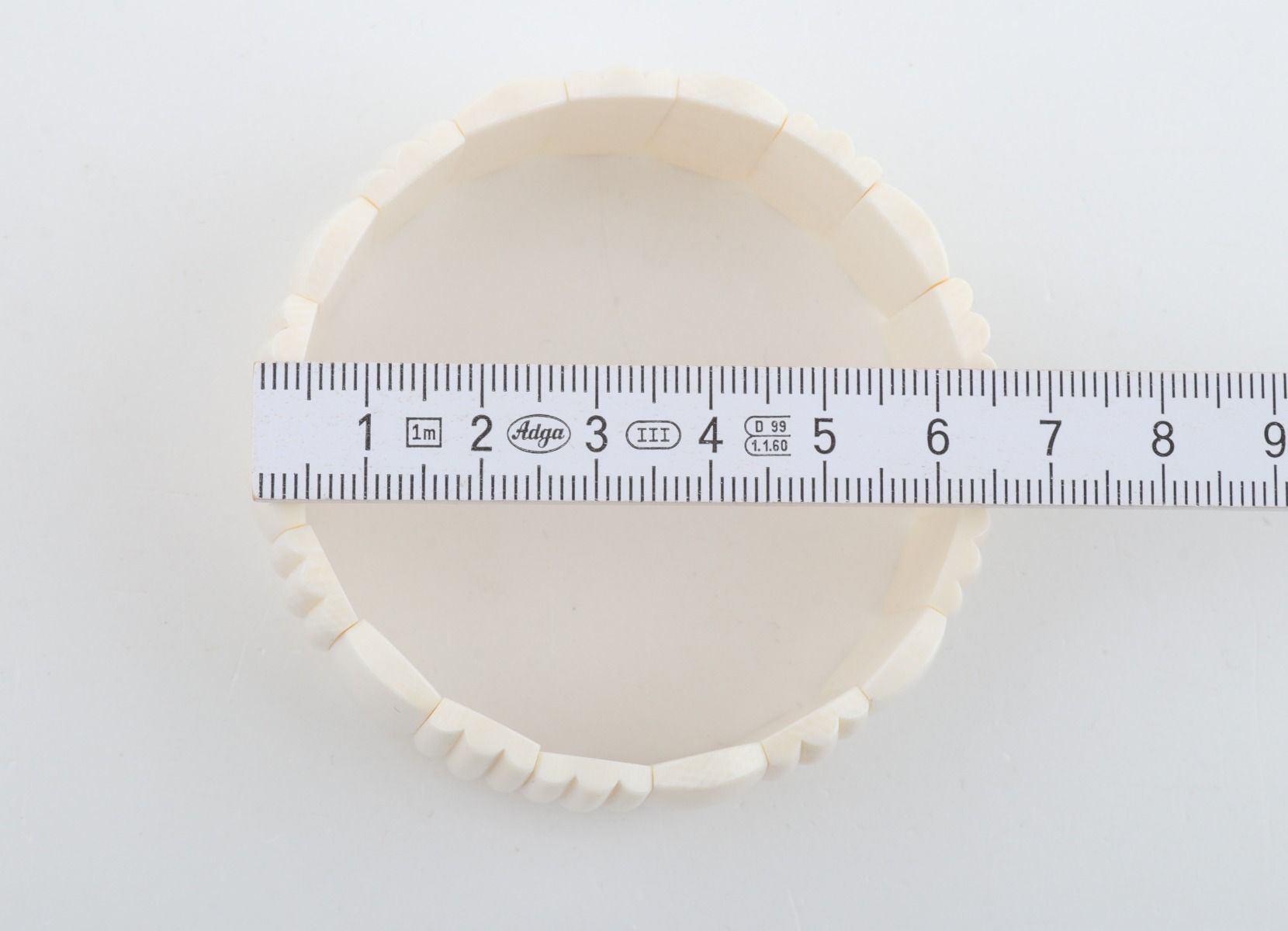 White mammoth ivory bangle