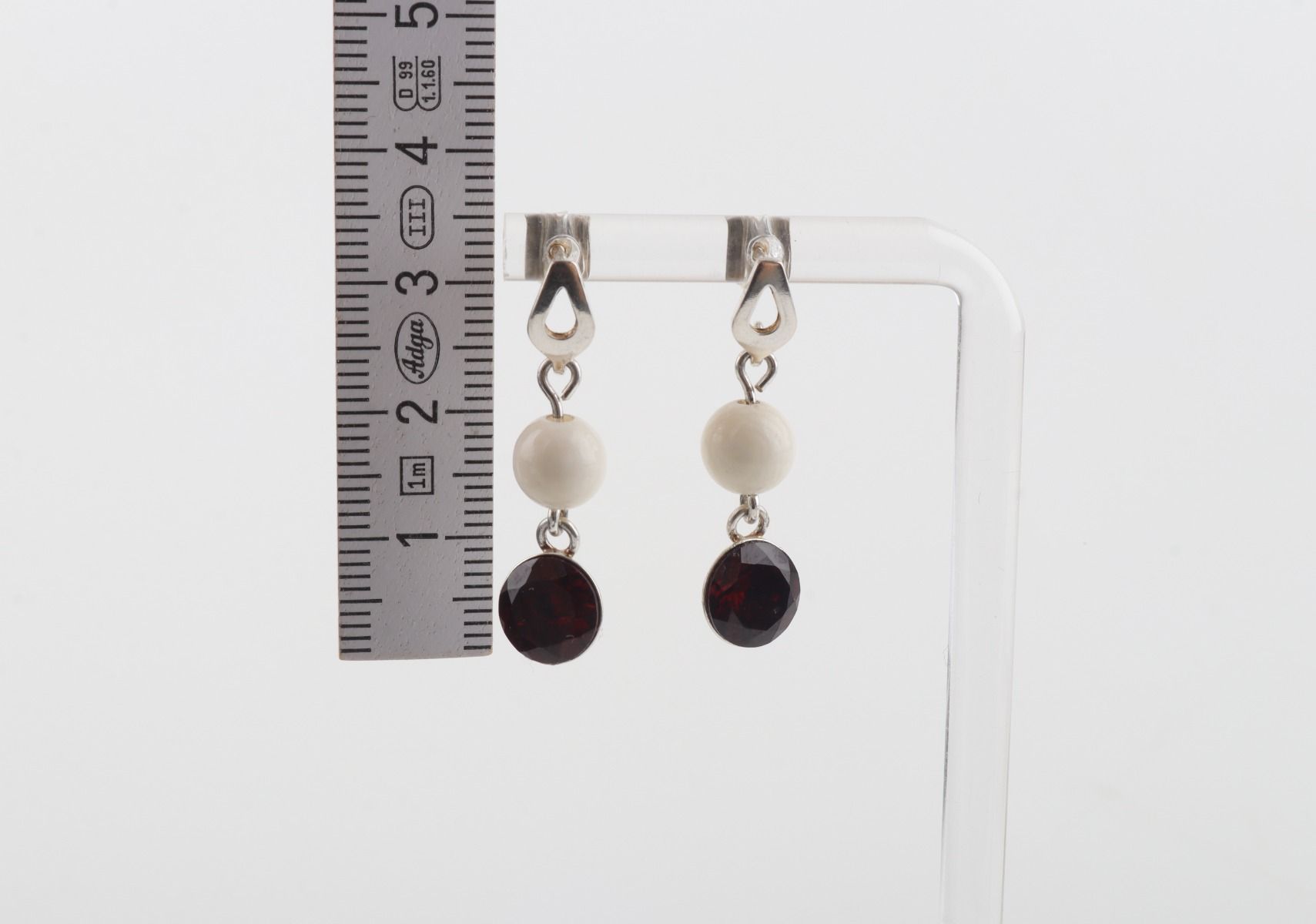 Mammoth Ivory & Sterling Silver Studs