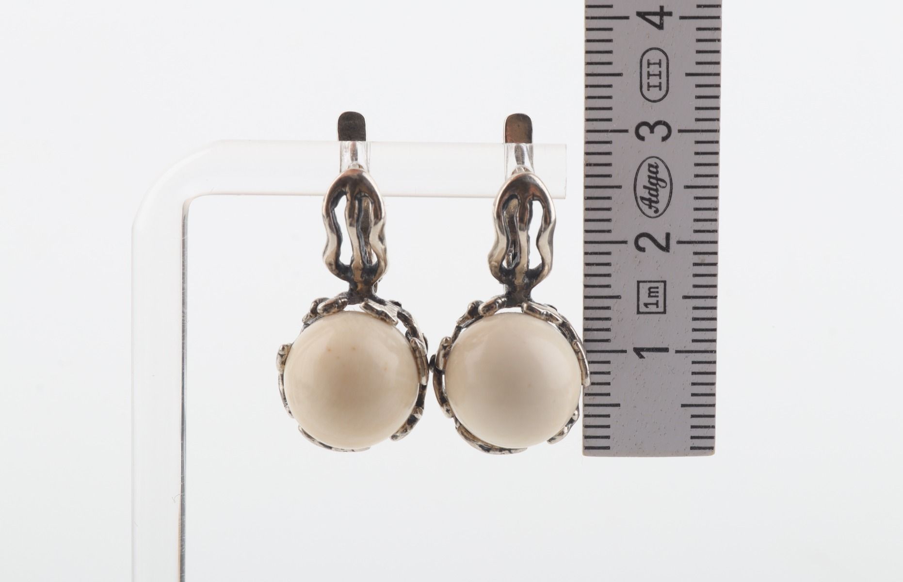 Peony Mammoth Ivory Earrings