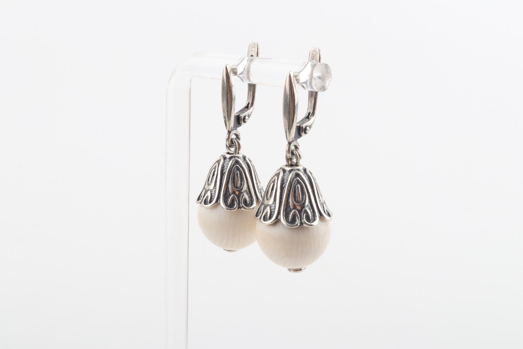 Bellflower Mammoth Ivory Earrings
