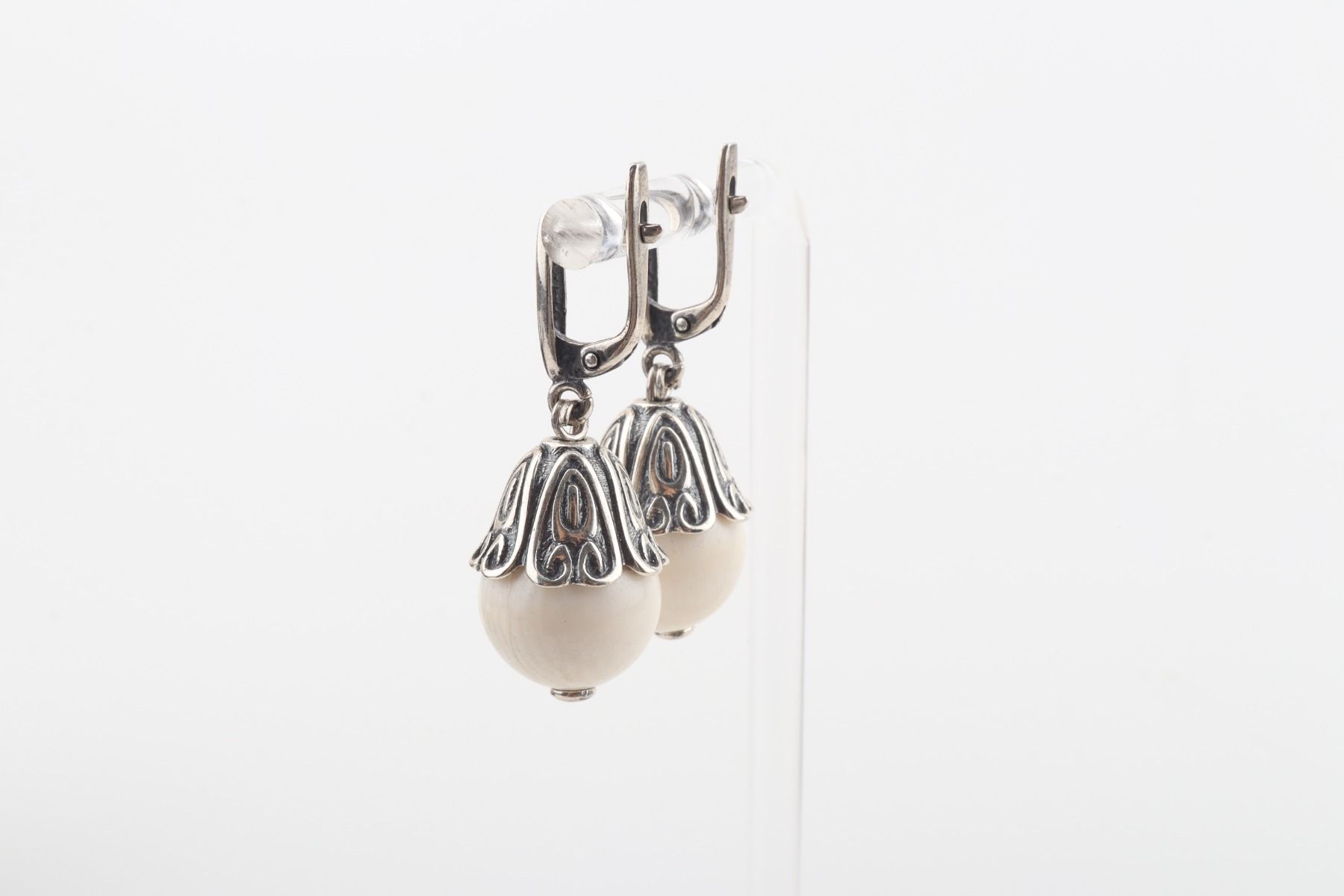 Bellflower Mammoth Ivory Earrings