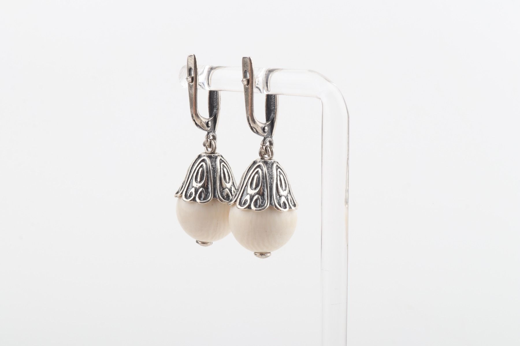 Bellflower Mammoth Ivory Earrings