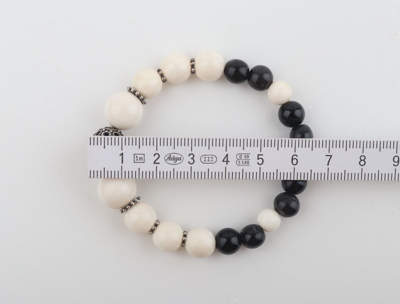 The Tibet Black Mammoth Ivory & Black Onyx bracelet
