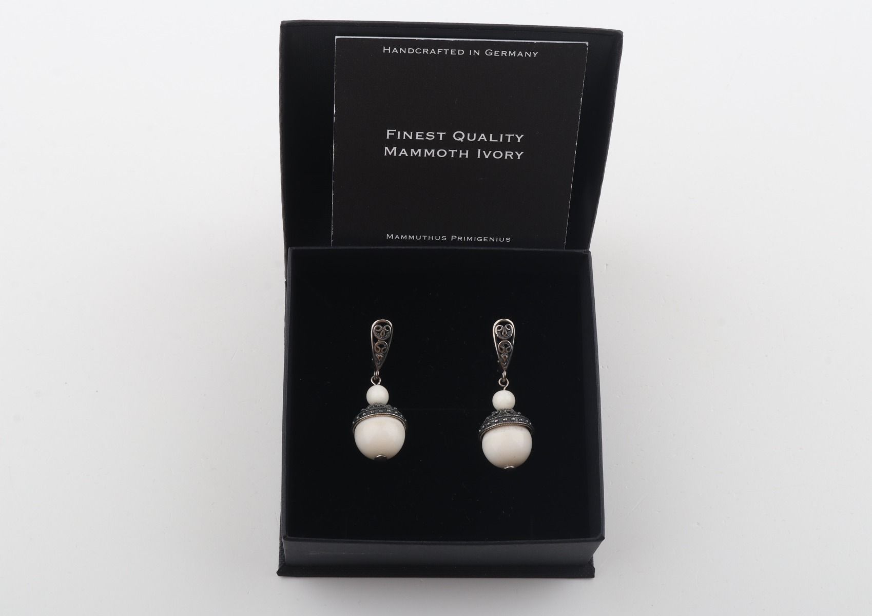 Eternal Filigree Mammoth Ivory Earrings