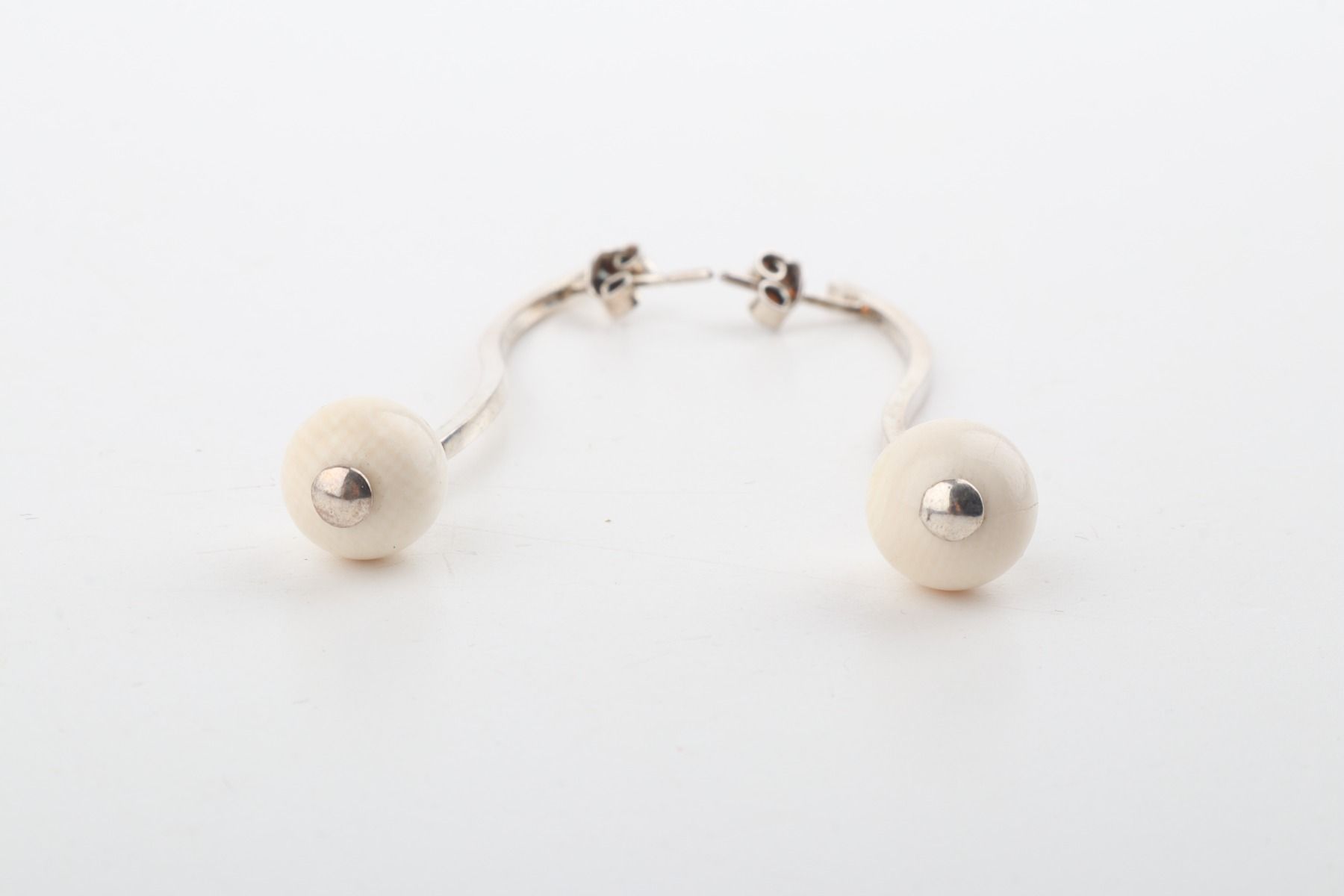 The Wave Mammoth Ivory Earrings