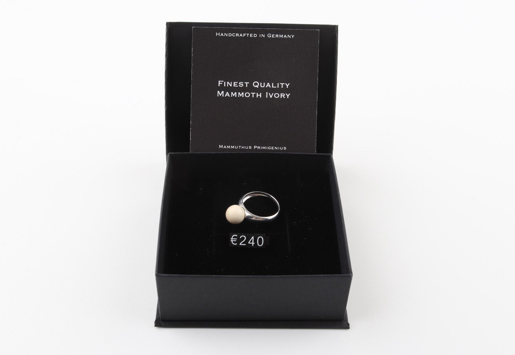 Minimalistic Mammoth Ivory Pearl Ring