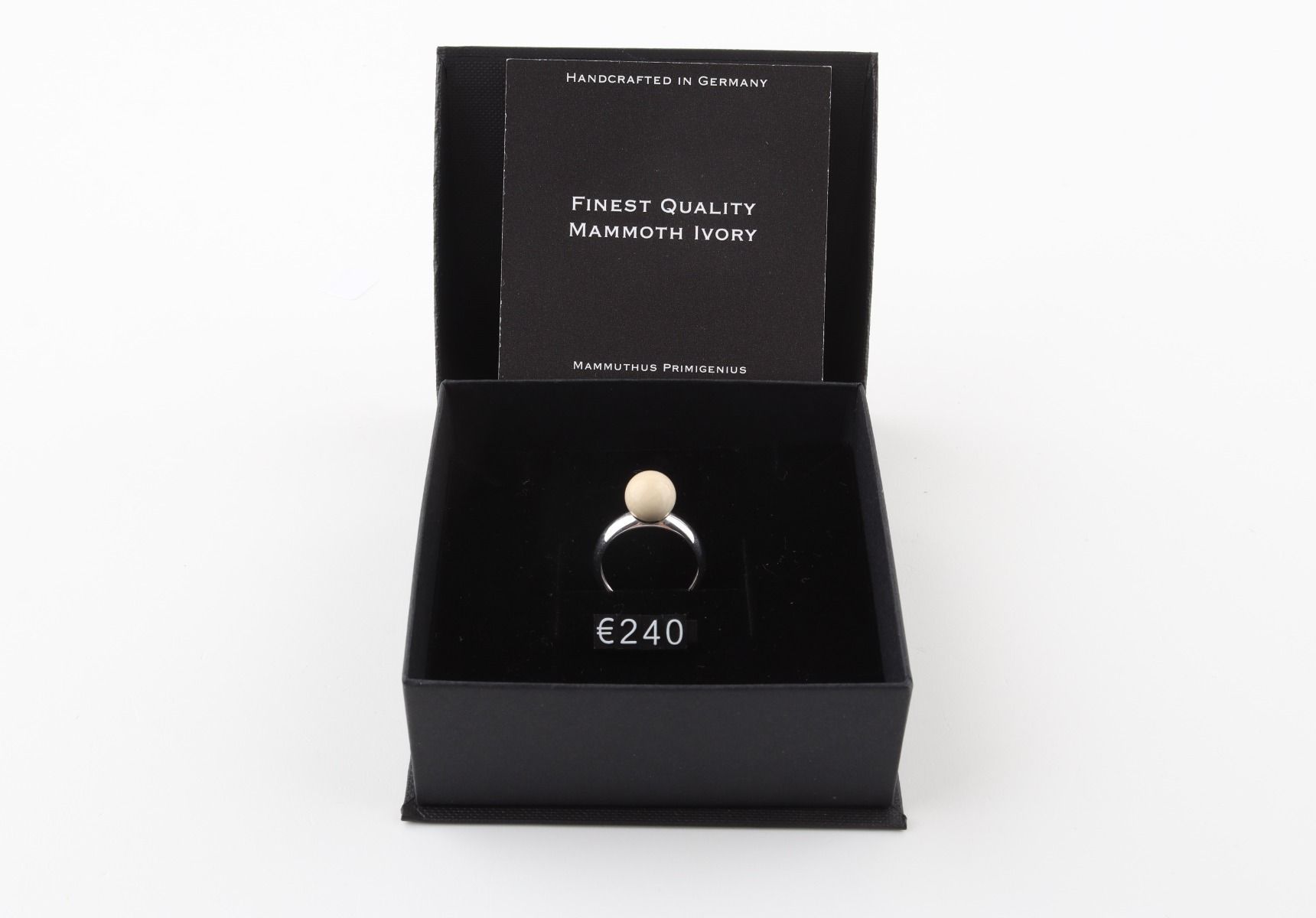 Minimalistic Mammoth Ivory Pearl Ring