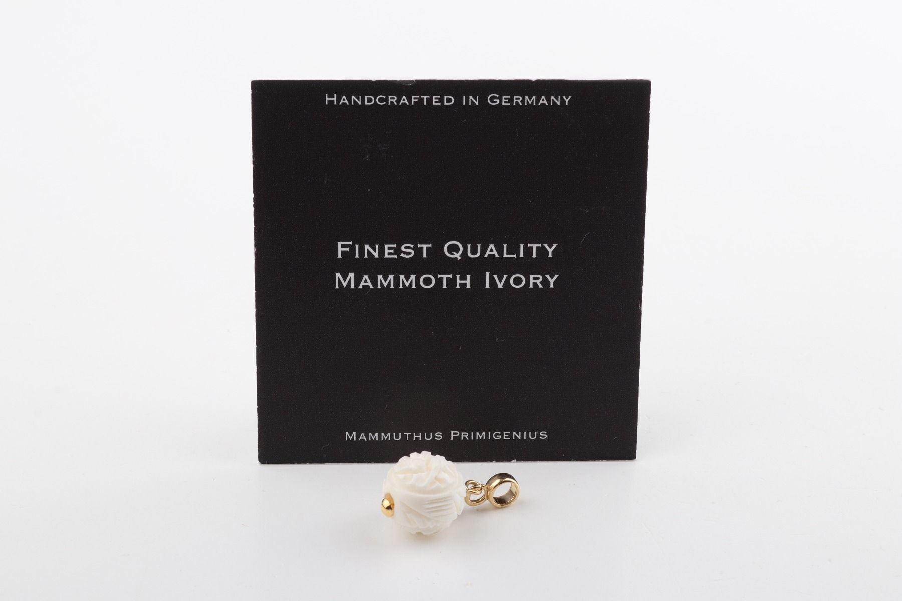 Mini Rose Mammoth Ivory Pendant