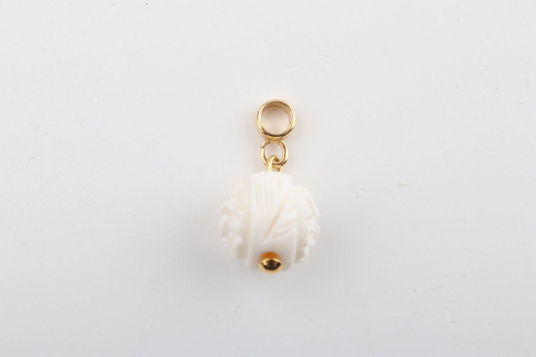 Mini Rose Mammoth Ivory Pendant