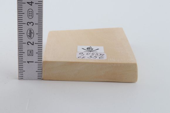 White mammoth ivory segment