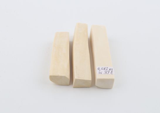White mammoth ivory segments