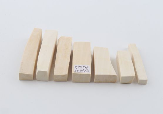White mammoth ivory segments