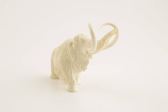 Carved woolly mammoth figurine