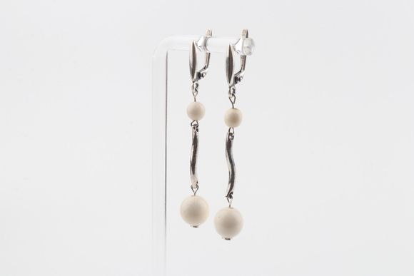 Wave Mammoth Ivory Earrings
