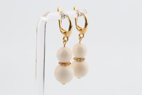Minimalist Mammoth Ivory Drop Earrings