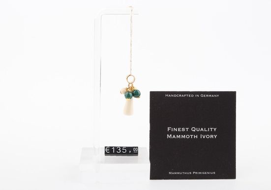 Mammoth Ivory & Malachite Cluster Pendant