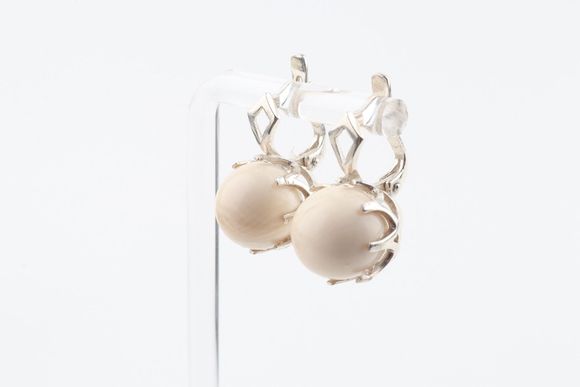 Mammoth Ivory & Silver Earrings