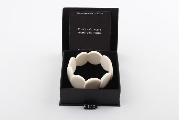 White mammoth ivory bracelet
