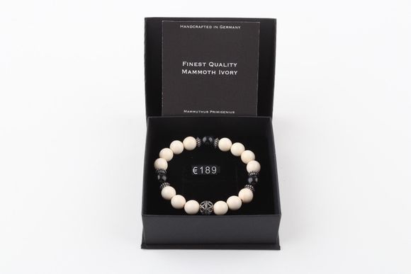 Mammoth Ivory & Falcon's Eye Bracelet